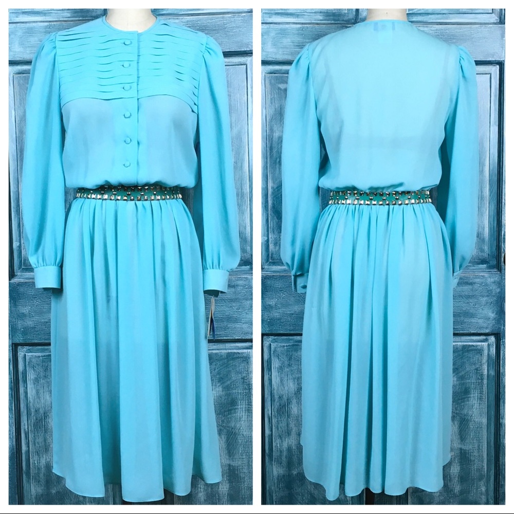 Vintage Leslie Fay 1970 Shirtwaist Dress Old/New